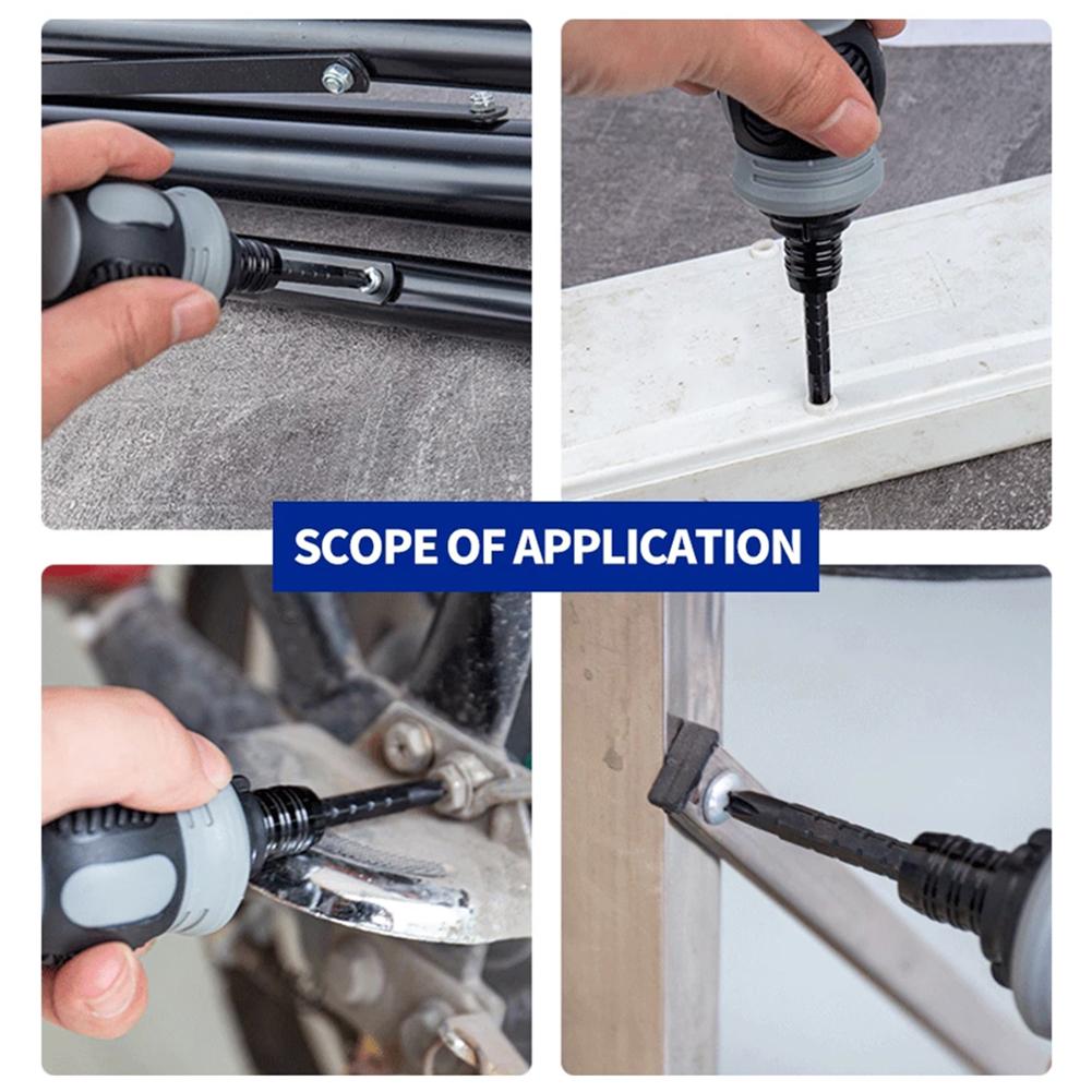 1pc Dual-Purpose Slotted Cross 2 In1 Ratchet Magnetic Screwdriver Repair Hand Tool Labor-Saving Cross Slotted Screwdriver Set