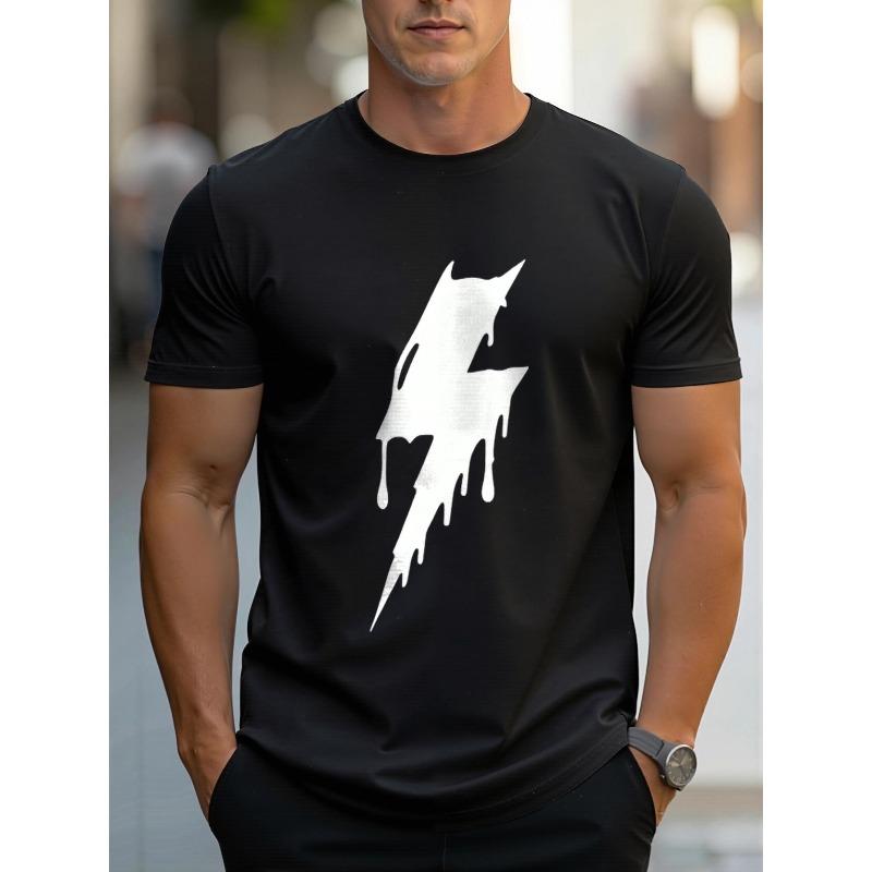 Men S Printed Short Sleeve T-Shirt, Breathable Summer Half Sleeve Top, Casual, Machine Washable,Comfortable Fit S
