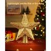M-Modern-Trees Topper Christmas Tree Lights Christmas Five Pointed Star Christmas Lights US Plug