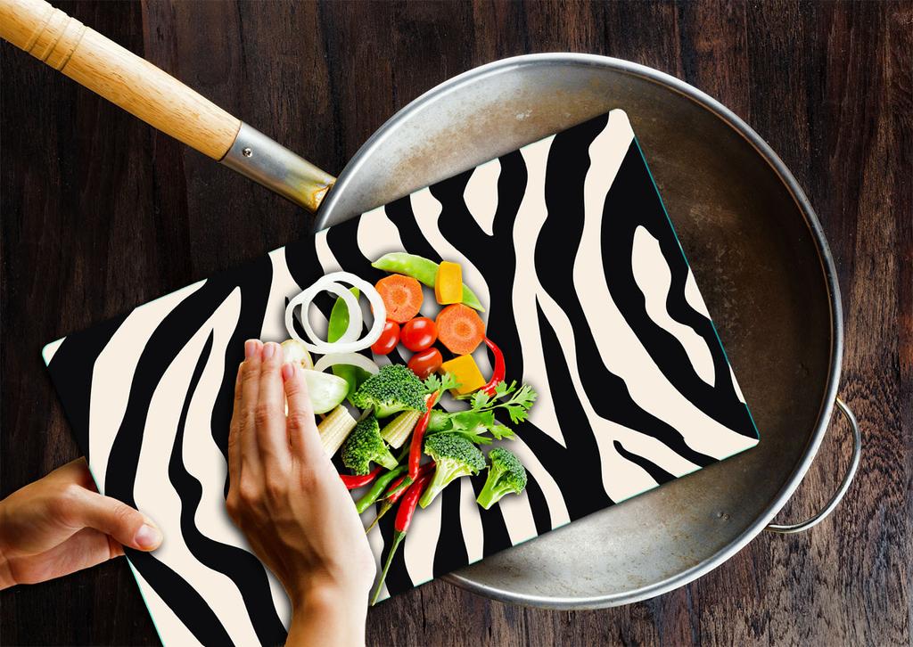 Tagliere in Vetro 52X30 Zebra