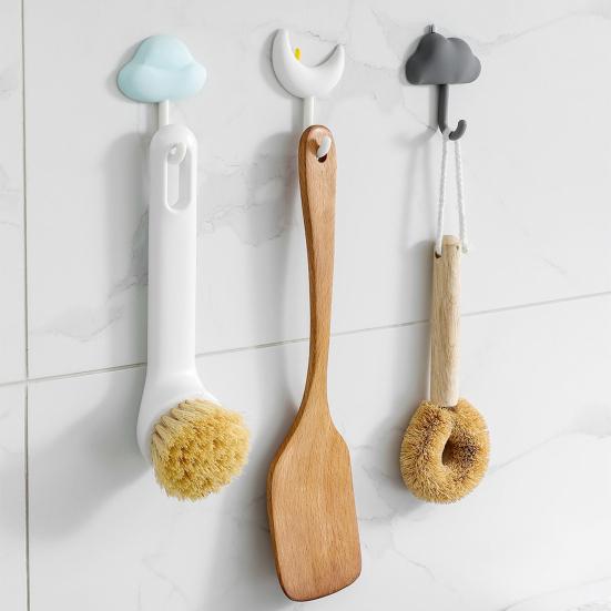 3 ks Roztomilý nástěnný háček Samolepicí Nástěnný Kuchyňský háček Mrak Měsíc Dekorativní háček Věšák na ručníky pro Organizaci Domova Ložnice Koupelny