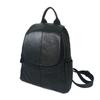 Leather Backpack Black First Layer Cowhide Women'S Bag Double Zipper Mezzanine Design Casual Versatile Backpack