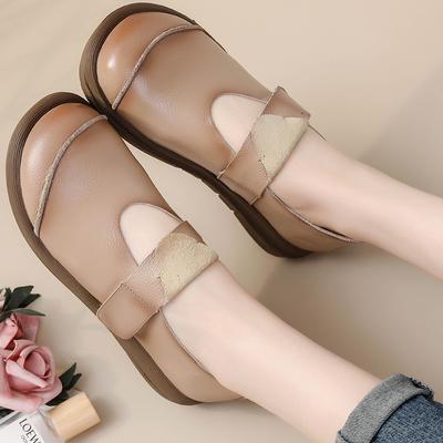 Sandali Gladiatore a Vestibilità Larga Donna Pelle Vera Mary Jane Piatte Mocassini Stringati a V Donna Scarpe Vintage di Lusso 2024