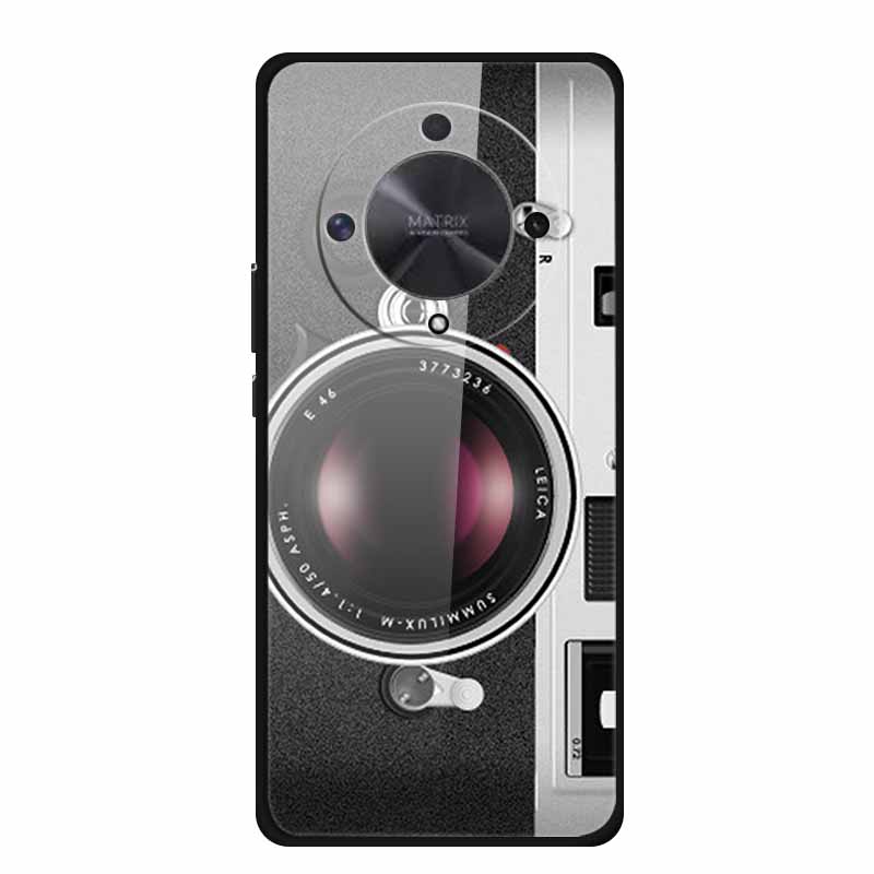 Glass Back Cover For Honor X9b Phone Case X 9 b Coque Hard Tempered Glass Case For Honor X9A 90 Pro 50 lite SE Case Soft Bumper