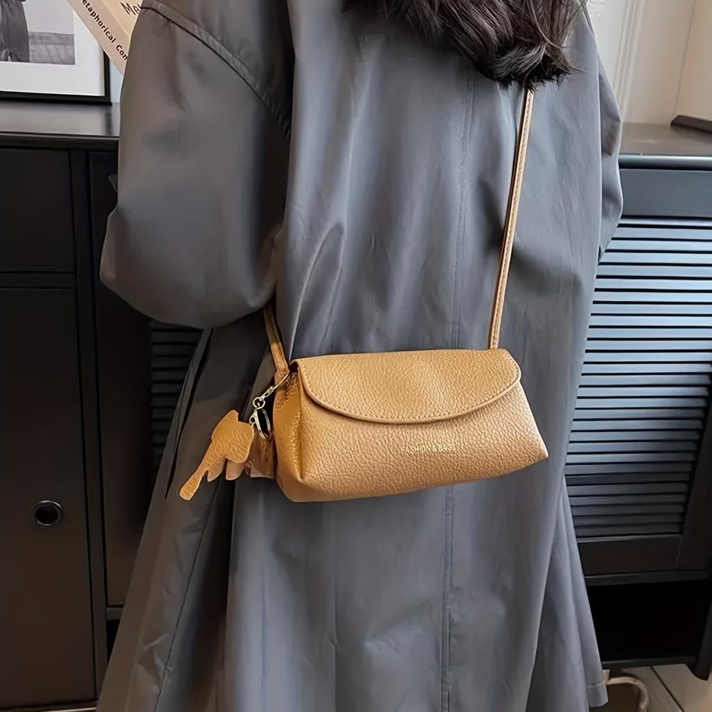Vintage PU Crossbody Bag Retro Fashion Shoulder Bag Women'S Casual Trendy Handbag & Purse