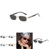 Geometric Metal Square Sunglasses Uv400 For Outdoor Activities And Fashion