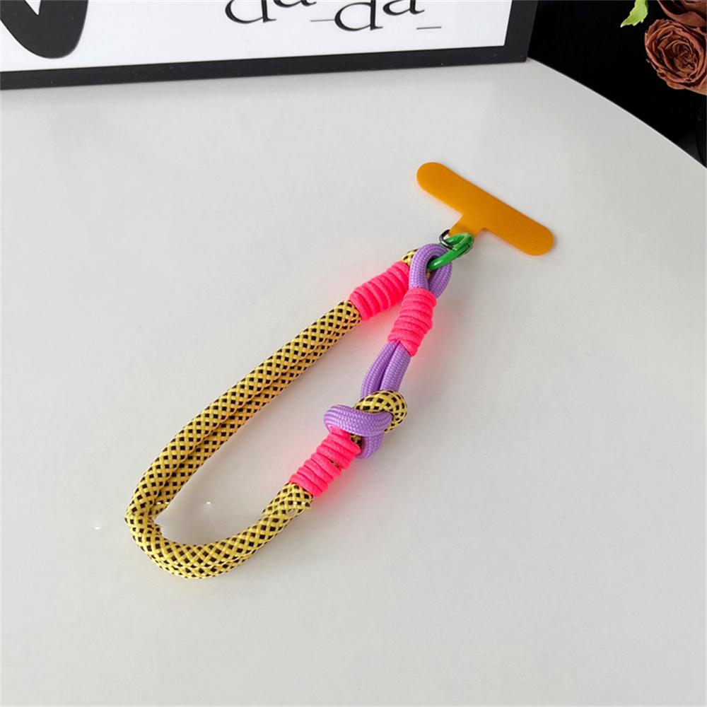 Lindo cordón para teléfono móvil, adorno colgante, se puede llevar, cuerda torcida, colgante antipérdida, correas de muñeca cortas resistentes de moda