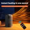 1500W Ceramic Space Heater with Thermostat, Remote, 12H Timer, 70° Oscillation - Portable Touchscreen Heater, Child Lock, Black