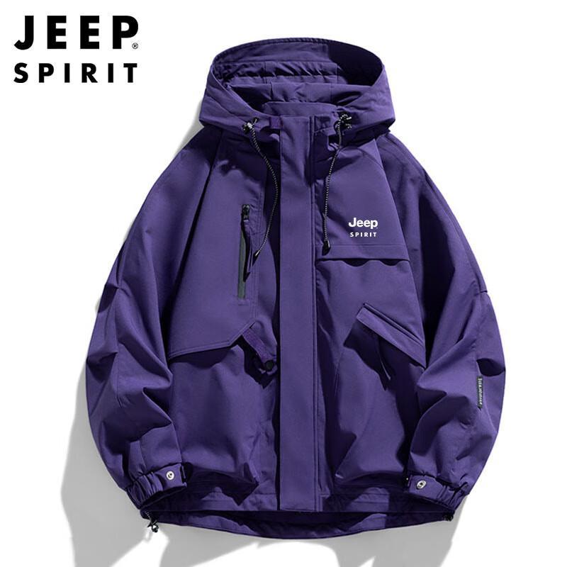 JEEP SPIRIT Men's Autumn/Winter Hooded Outdoor Jacket