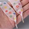 2.5CM Width 80CM/100CM/120CM Length Transparent Shoelace for Women Girl Color Flat Shoelaces Printing Leopard Yarn Shoe Laces