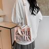 Fashion alphabet canvas shoulder bag 2025 new casual and beautiful foreign style messenger going out portable messenger small square bag