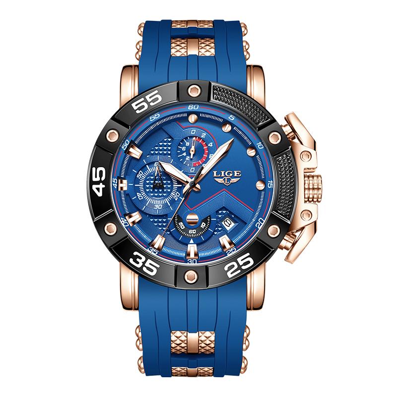LIGE Fashion Mens Watches Sports Watch Waterproof Luminous Quartz Watch Men's sports Watch man watch luxury reloj hombre