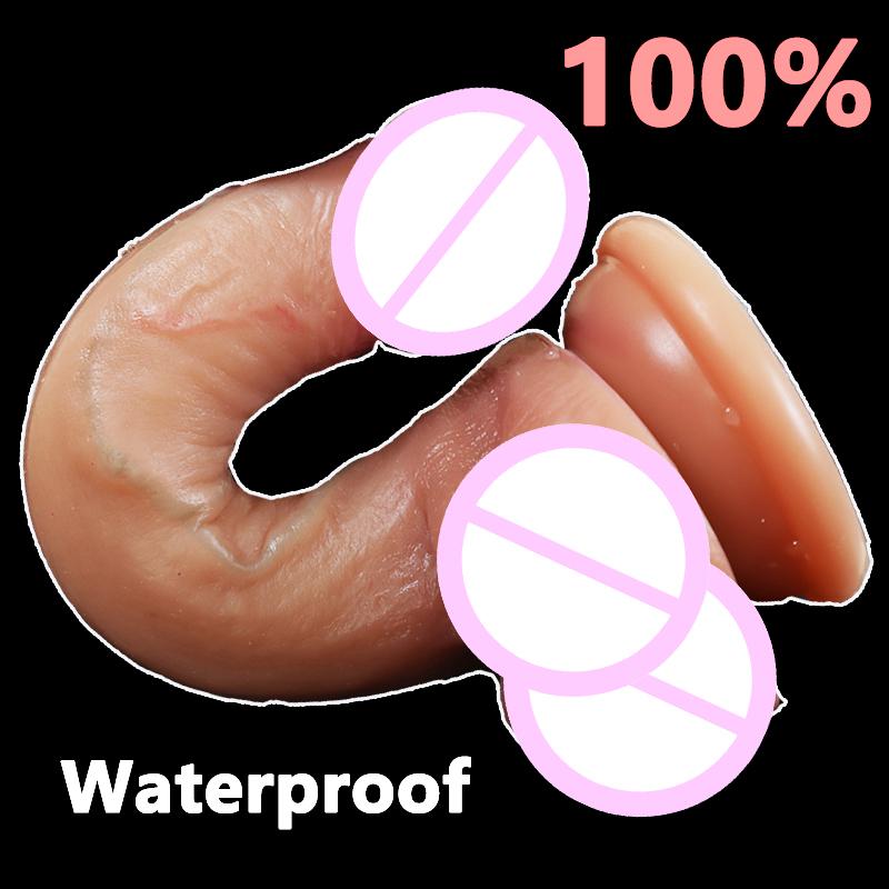 7 Inch With Suction Cup Realistic Dildo Flexible Curved Shaft And Balls Dildo For Women Vaginal G-spot And Anal Penetration Play