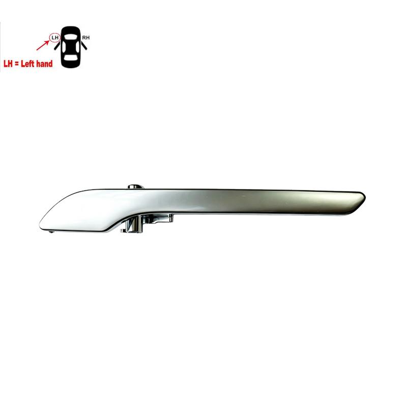 Exterior Door Handle Cover Front Rear Left Right Silver Black For Tesla Model 3 2017- Model Y -2026 Outer Handle Shell Left-Silver-1 pc