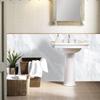 10/15cm White Marble Tile Stickers Kitchen Backsplash Oil-proof Bathroom Wardrobe Home Decor Wall Decals Self-adhesive Art Mural