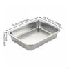 Rectangular Metal Container with Lid Easy to Clean Catering Tray Reusable Kitchenware for