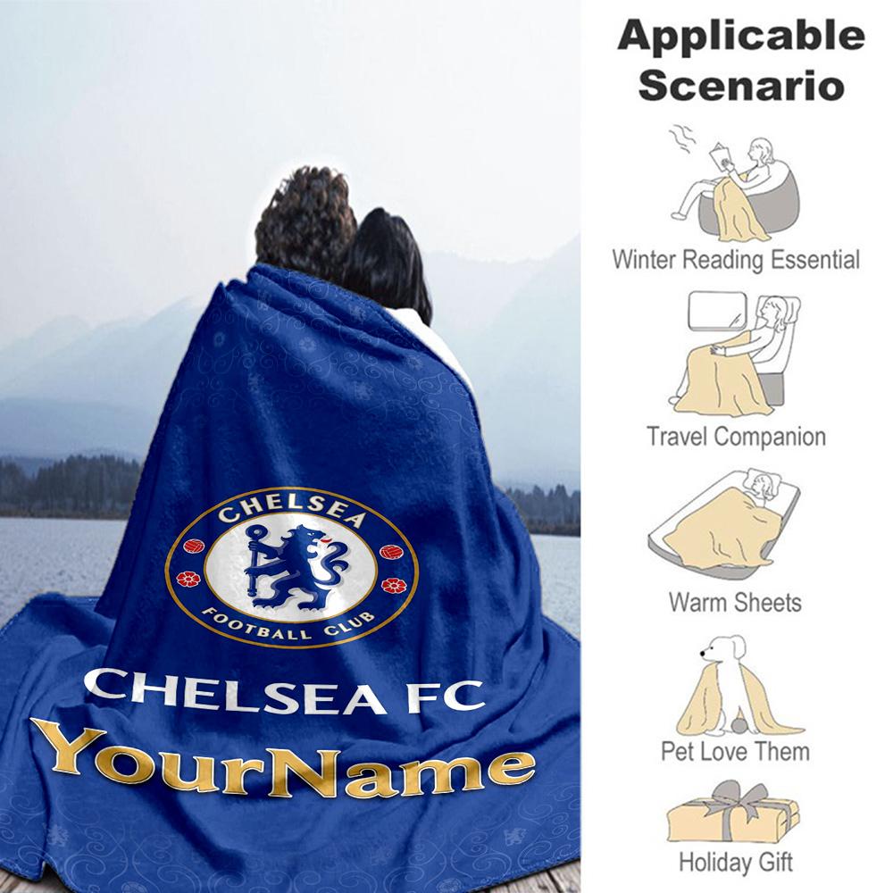 Chelsea Customize Text Blanket Multi-purpose Personalized Blanket Warmthful Decor Throw For Seaside Office Home Decor Office Chair