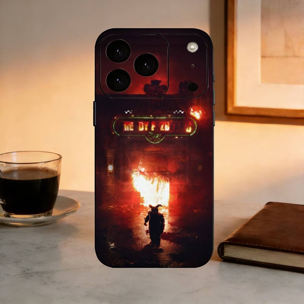 F-Five N-Nights GAME Phone Case For iPhone 17,16,15,14,13,12,11 Plus,Pro Max,XS,Soft Silicone Black Cover