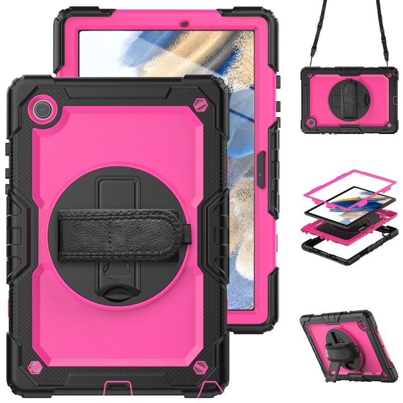 Rotating Stand Case With Wrist Strap IPad Air 11 Inch A16 Shockproof Silicone Cover Kickstand Anti-Slip Scratch