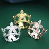 Birthday Flower Decoration Cake Topper Crown Small Tiaras for Doll Diadem Bridal Wedding Hair Jewelry Tiaras Ornaments