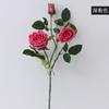 Künstliche Blume dekoratives Ornament Simulation gekräuselte Rose Europäische 3-köpfige feuchtigkeitsspendende Rose Simulationsblume
