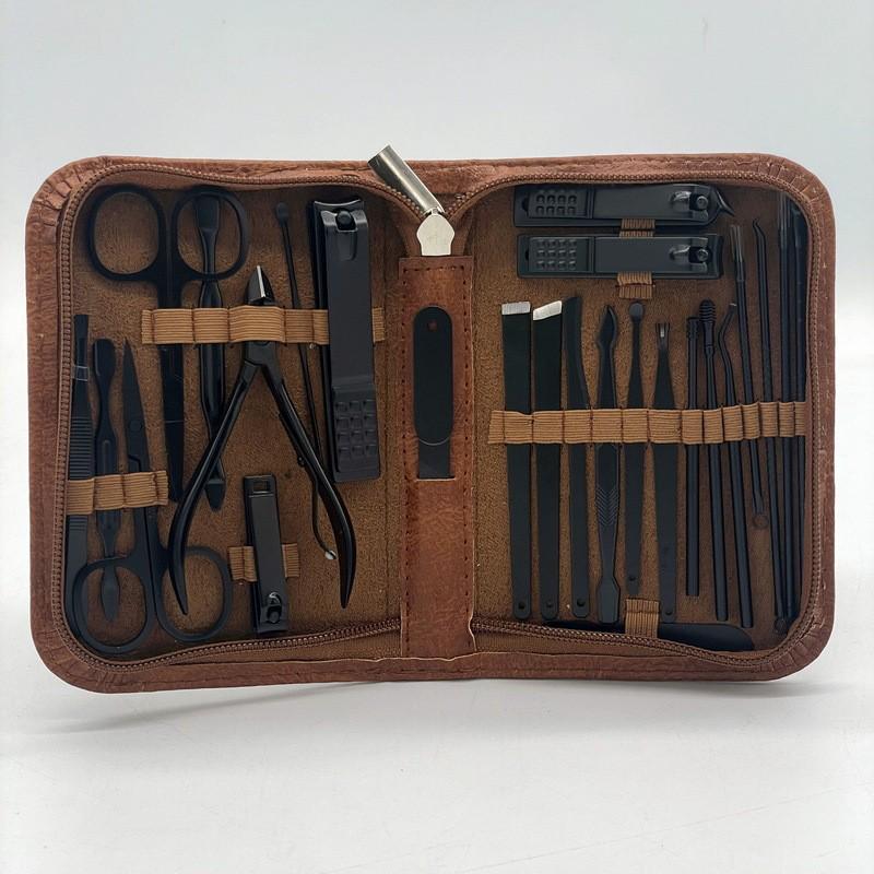 Nail Clipper Set: 7/26-Piece Stainless Steel Manicure & Pedicure Tools with Zipper Case