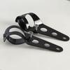 Adjustable Black Motorcycle Headlight Mount Bracket - Durable Aluminum Alloy, Fit for Chopper & Cafe Racer Fork Ear Designs, Motorcycle Accessories