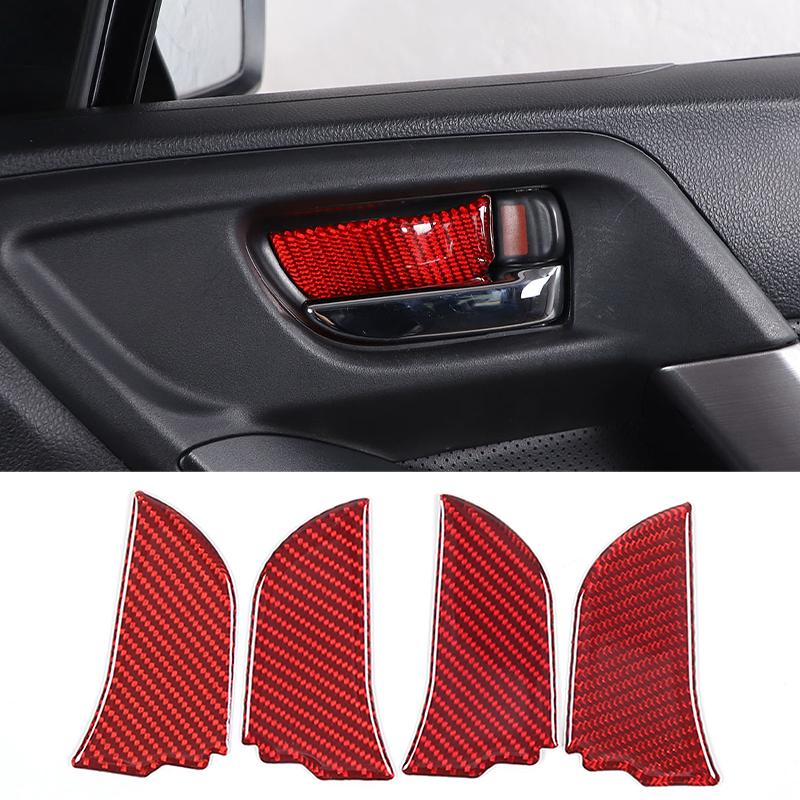 For Subaru Forester 2013-2018 Red Soft Carbon Fiber Interior Kit Dashboard Console Gear Shift Panel Decoration Trim Stickers