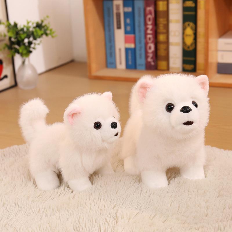Cute Realistic Pomeranian Plush Toy - Small Comfort Doll for Girls & Children