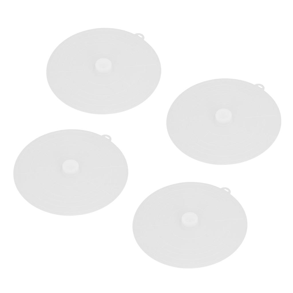 4 Stück 23cm Silikondeckel Wiederverwendbare Hitzebeständige Silikonabdeckung für Tasse Schüssel Teller Mikrowellengeeignet Spülmaschinenfest