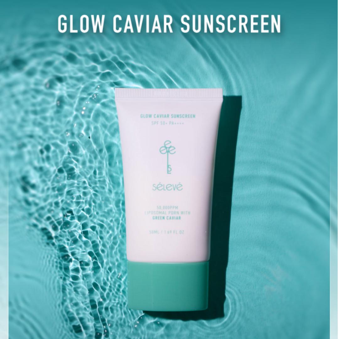 [SELEVE] Солнцезащитный крем Glow Caviar PDRN SPF50+ PA++++ 50 мл