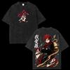 Naruto Gaara Spierana Koszulka Anime Vintage Koszulka Naruto Oversize Koszulka Anime Mężczyźni Kobiety Krótki Rękaw Wysoka Jakość Damska Męska Odzież