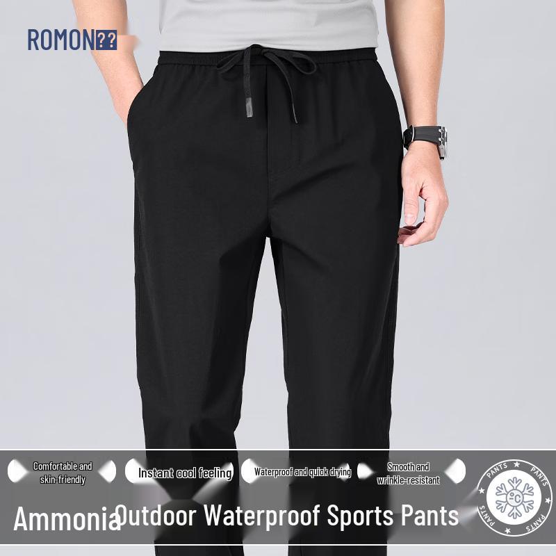 ROMON Men s Summer Lightweight Straight-Leg Casual Pants 3XL