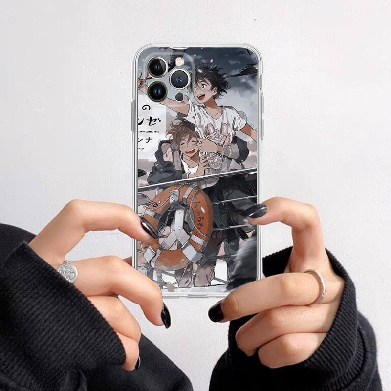 Anime Movie Umibe No Etranger Phone Case For iPhone 14 13 12 11 Pro Max XS X XR SE 2020 6 7 8 Plus Mini Transparent Shell