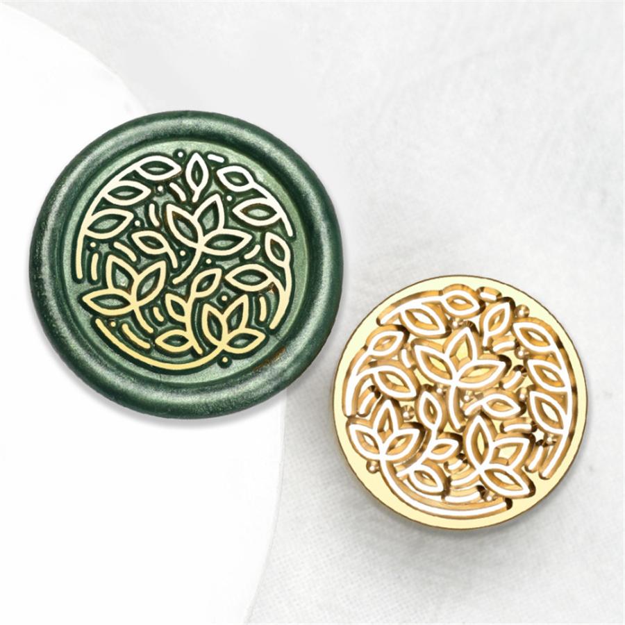 Botanical Monstera Leaf Wax Seal Stamp Classic Plant Vintage Sealing Wax Stamp Retro 25mm Removable Brass Head for Wedding Invit