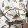 Birdie Leaves Plant Animal Modern Tulle Curtains For Living Room Bedroom Home Kitchen Window Sheer Curtains