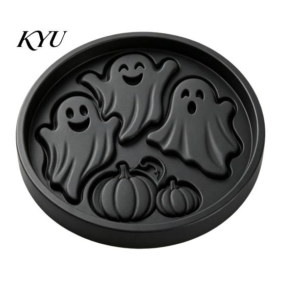 Decorative Yard Stepping Stones Halloween Stone Mold, Reusable Plastic Molds, DIY Cement Garden Landscaping Supplies Path Maker Mold for Patio Lawn &