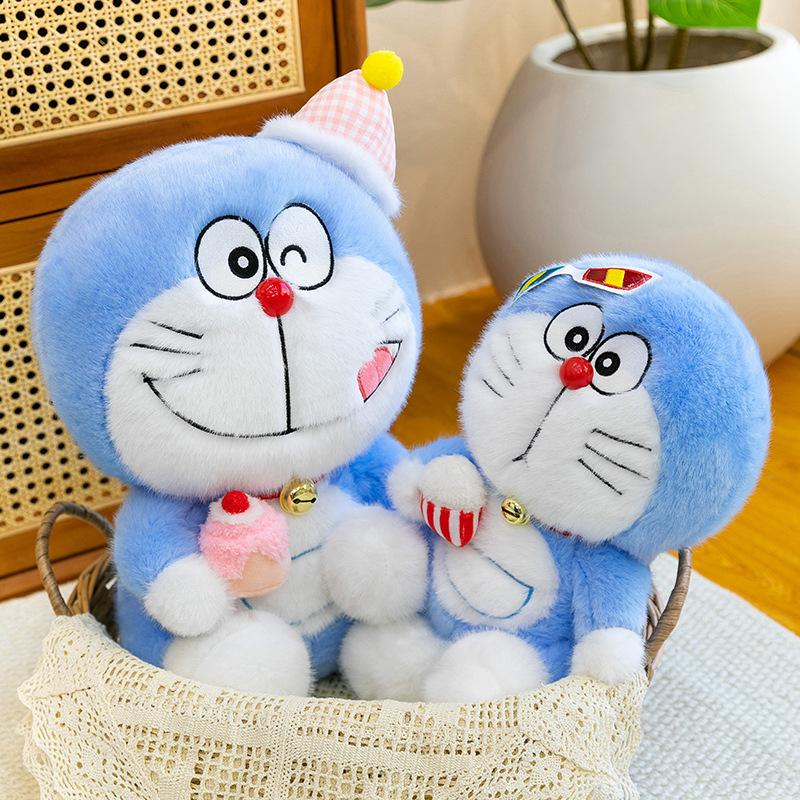 Cartoon Anime Doraemon Plush Toy Cute Big Size Dessert Popcorn Doraemon Soft Stuffed Doll Kawaii Girl Throw Pillow Birthday Gift