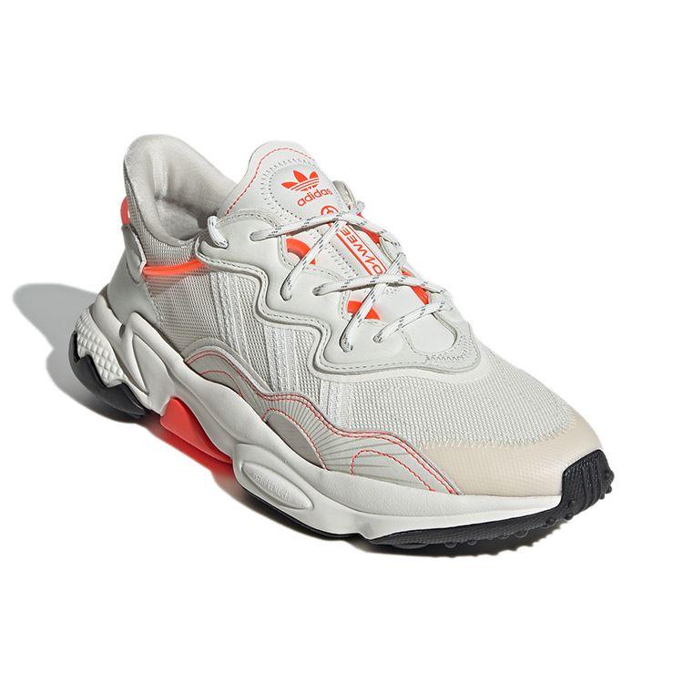 Adidas Originals Ozweego Round Toe Lace-Up Slip-Resistant Durable Low-Top Lifestyle Sneakers Unisex Sneakers Beige Orange GY3539