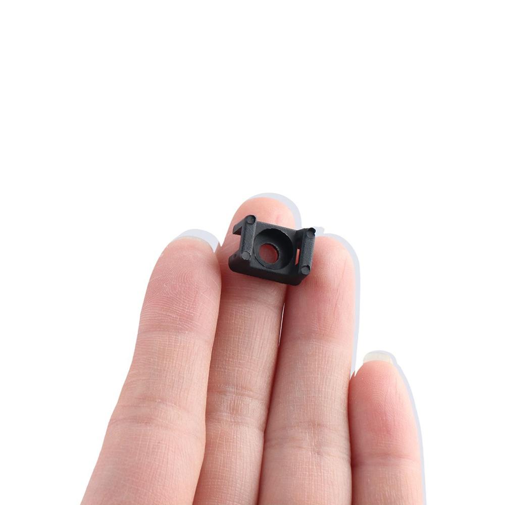 Black 4.5mm Cable Tie Base Saddle Type Mount Wire Holder