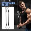 Yousheng 2Pcs Gym Extension Cable Set Stainless Steel Carabiner Fitness Rope Attachments for Home Gym Replacement Cables for LAT/Tricep Pull Down Leg
