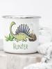 Personalisierte Dinosaurier-Buchstaben-Tassen Niedliche Emaille-Kaffeetasse Saftbecher Geschenke für Sie Geburtstag Muttertag Niedliche Mädchen