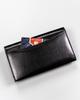 Women's leather wallet PTN D18-NGV-7605 Black