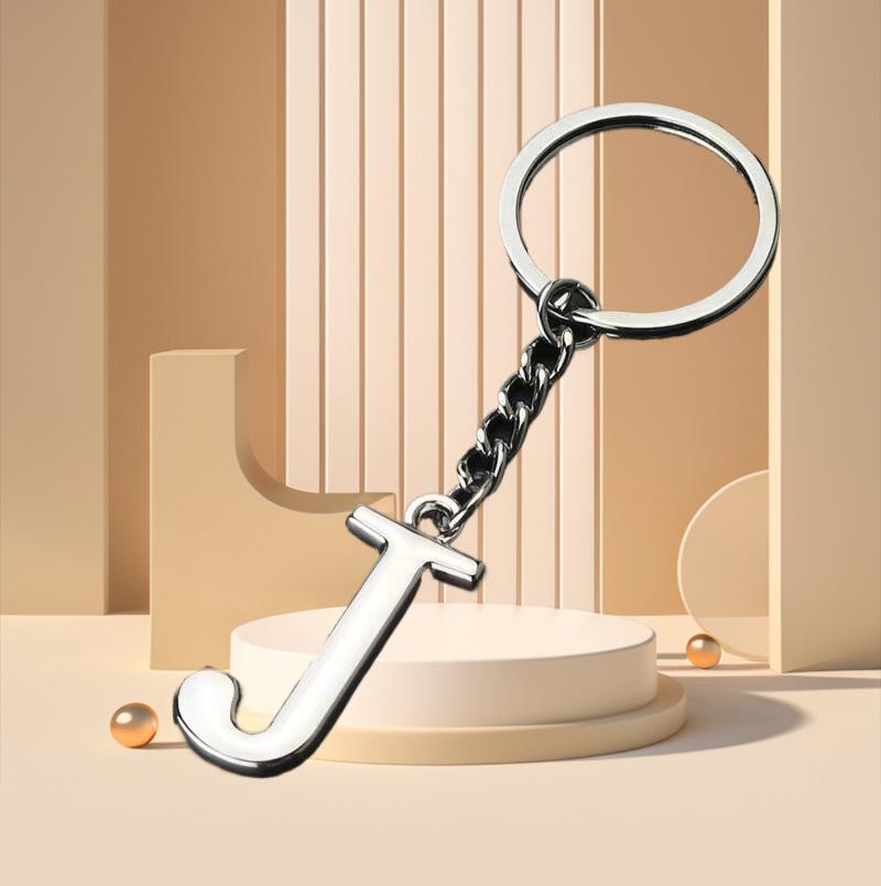 Elegant Zinc Alloy Letter Keychain - Unique Pendant Design for Women's Bags