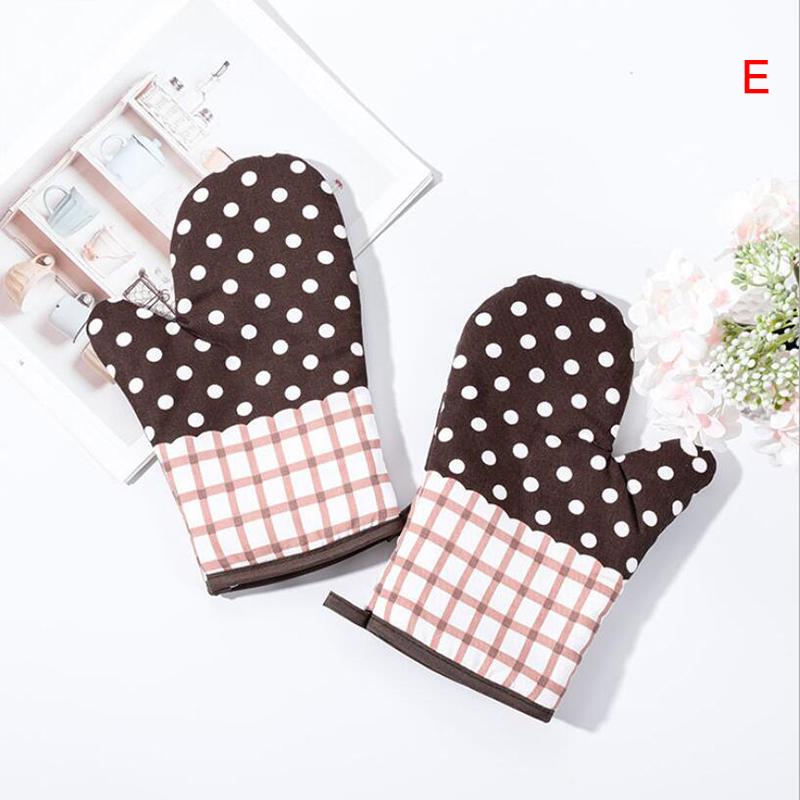 Cotton Fashion Kitchen Pad Cooking Microwave Baking BBQ Oven Potholders Oven Mitts Kitchen Gloves Mitts