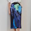 Fluid Art Pattern Pleats Long Skirt Ze08qs006na