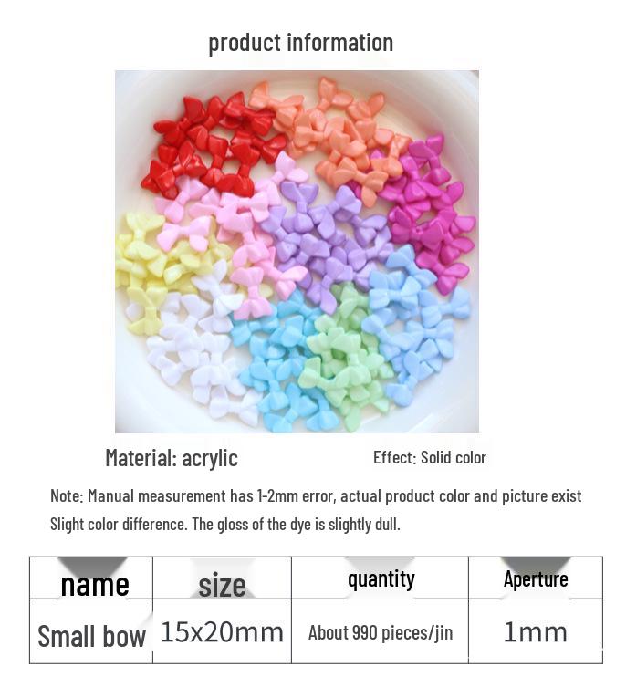 Colorful Mini Bowknot Pendant Chain with Loose Beads for DIY Jewelry & Phone Accessories