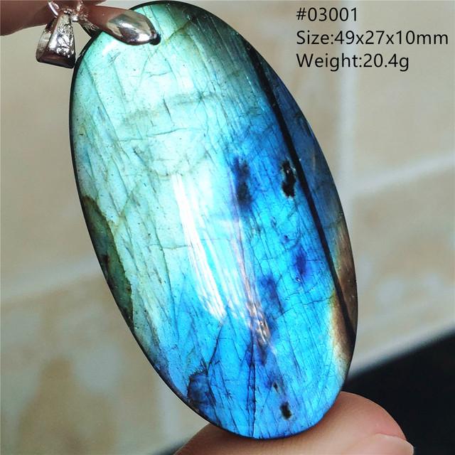 Pendentif en labradorite bleue naturelle pour femme, perles en labradorite verte, collier goutte d'eau pour homme et femme, bijoux en cristal AAAAAAAAA