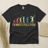 Tennis Evolution T Shirt Funny Tennis Gift Retro Sports Tee Gildan Cotton Top
