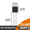 200PCs BJT transistor kit bipolar power transistors A1015 bc327 bc337 c1815 s8050 s8850 2N2222 2N2907 2N3904 2N3906 pnp NPN